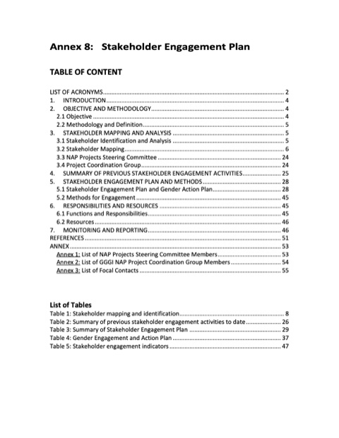 Stakeholder Engagement Plan cover